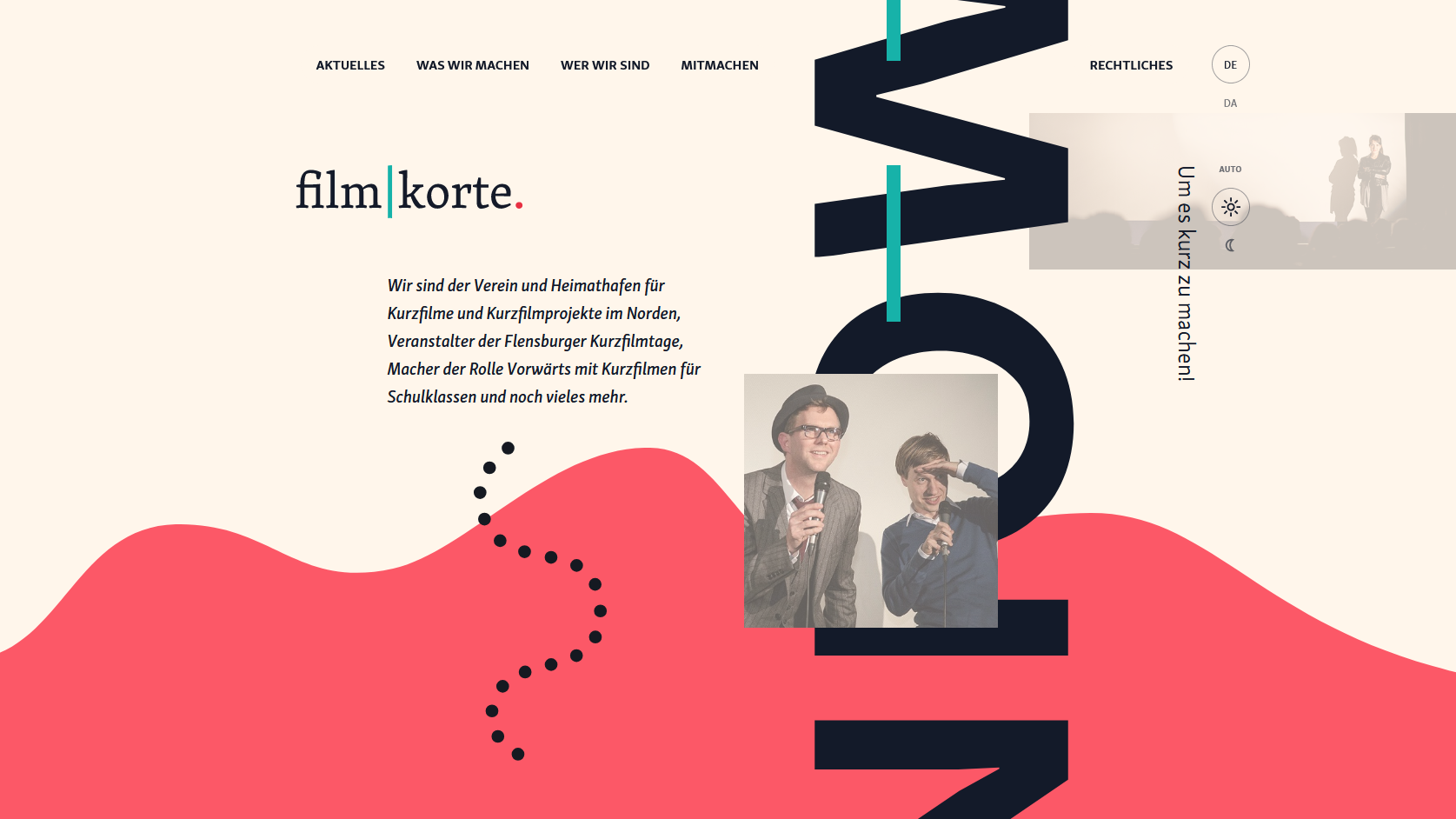 Screenshot der filmkorte-Website